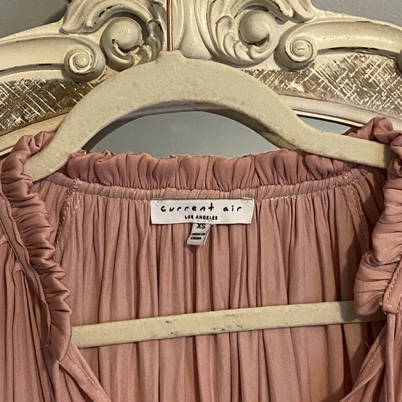 Current air pink gathered long sleeve blouse - Picture 2 of 4